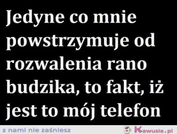 Rozwalenie budzika