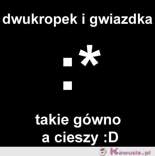 Dwukropek i gwiazdka