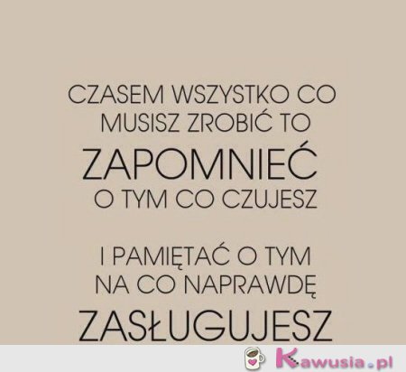 Zapomnieć...