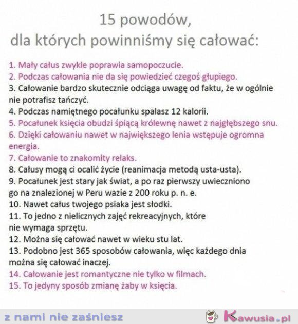 15 powodów dla których powinniśmy się całować