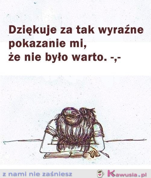 Dziękuje za tak wyraźne