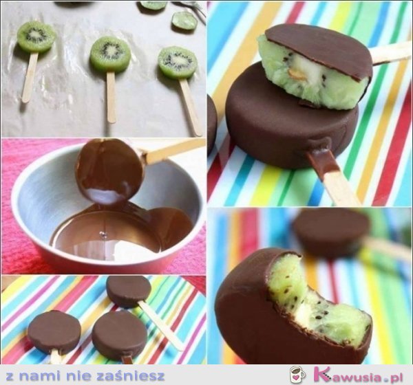 Kiwi w czekoladzie- pyszności