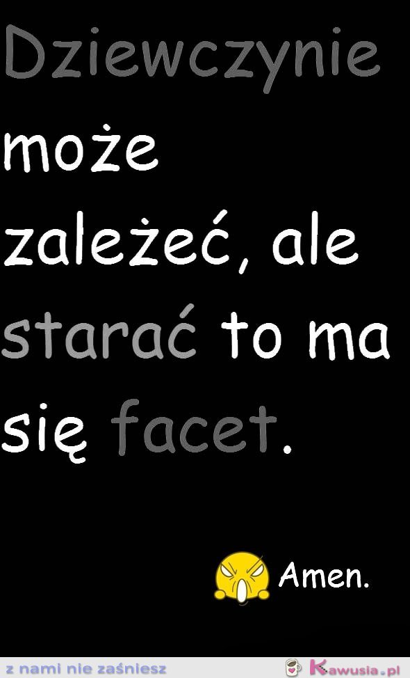 Starać się ma facet