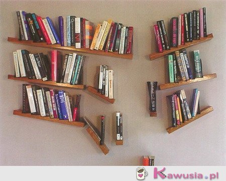 Pomysłowa półka na ksiażki