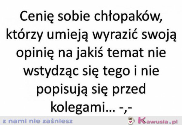 Cenię sobie chłopak&oacute;w