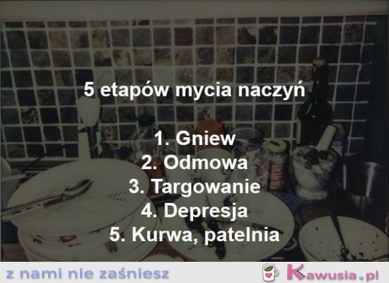 5 etapów mycia naczyń