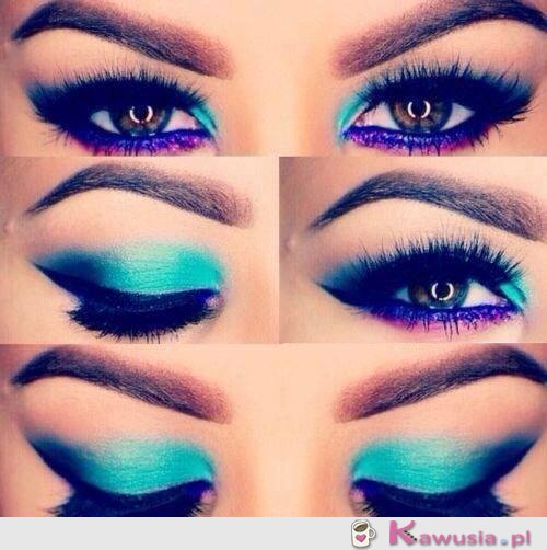 Turkusowy make up