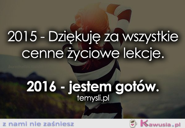 2015 - Dziękuję za wszystkie cenne...