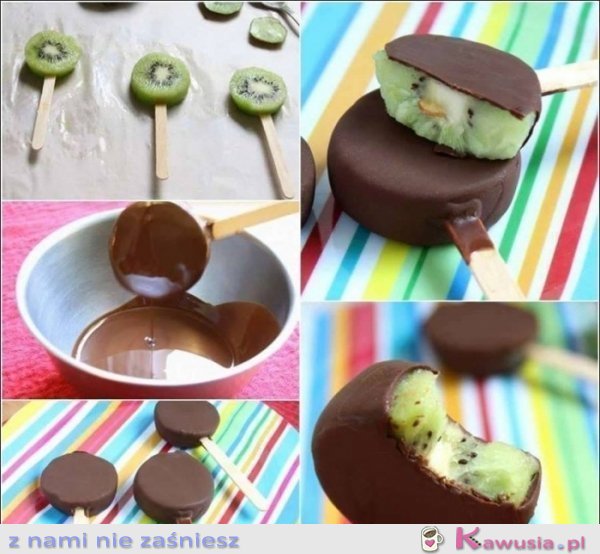 Kiwi w czekoladzie- pyszności