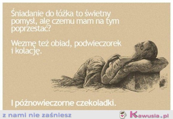 Jedzenie do łóżka