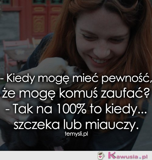 Kiedy mogę mieć pewność, że mogę komuś zaufać