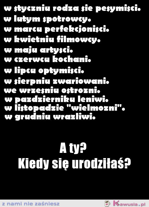 Kiedy się urodziłeś?