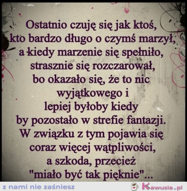 Ostatnio czuję się