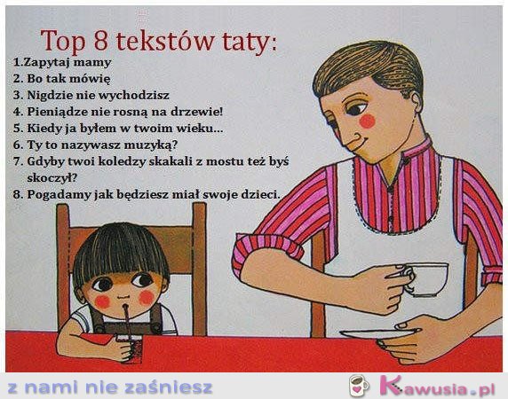 Top 8 tekstów taty