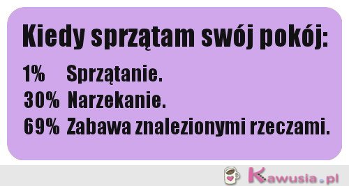 Kiedy sprzątam swój pokój...