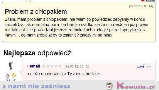 Problem z chłopakiem