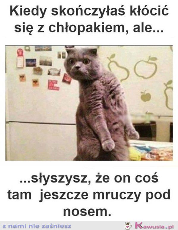 Kiedy skończyłaś się kłócić z chłopakiem...