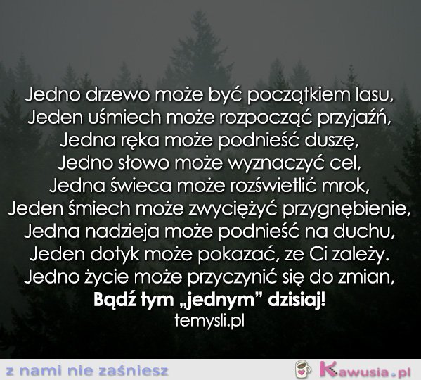 Jedno drzewo może być początkiem lasu