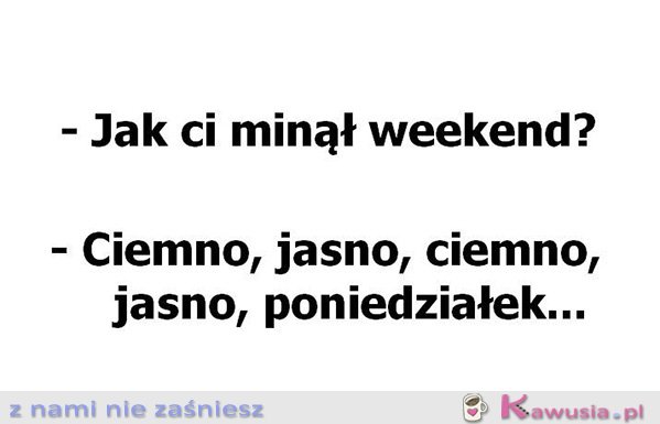 Jak ci minął weekend