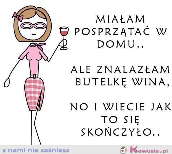 Miałam posprzątać w domu...