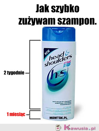 Jak szybko zużywam szampon?