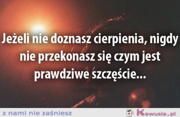 Jeżeli nie doznasz cierpienia...