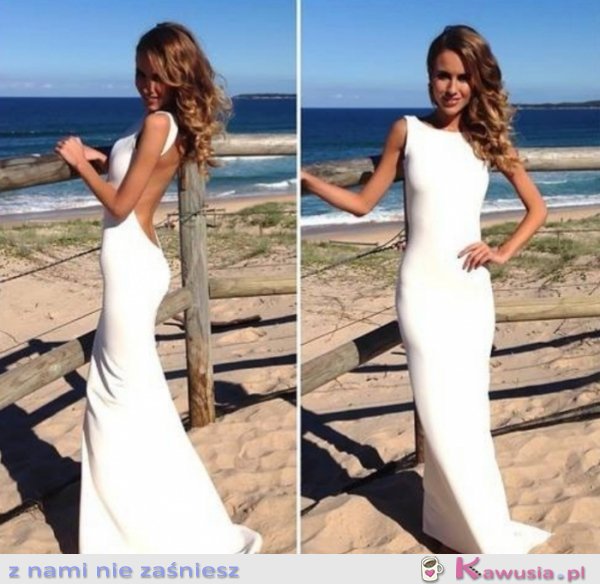 Piękna backless maxi