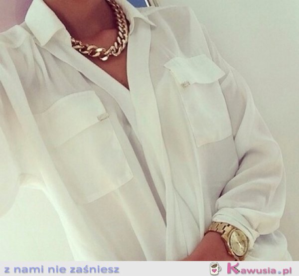 Transparentna, mleczna koszula