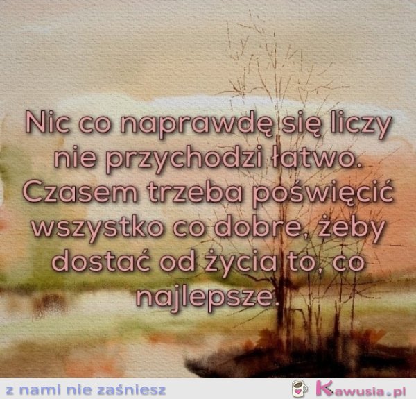 Nic co naprawdę się liczy