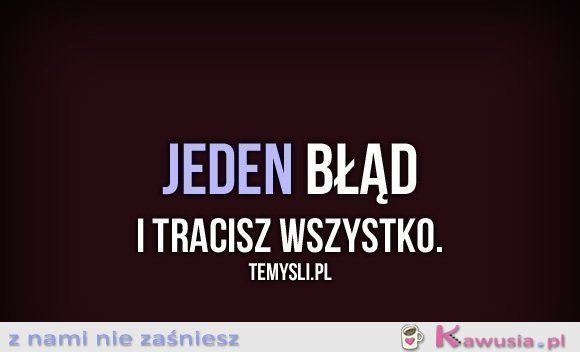 Jeden błąd