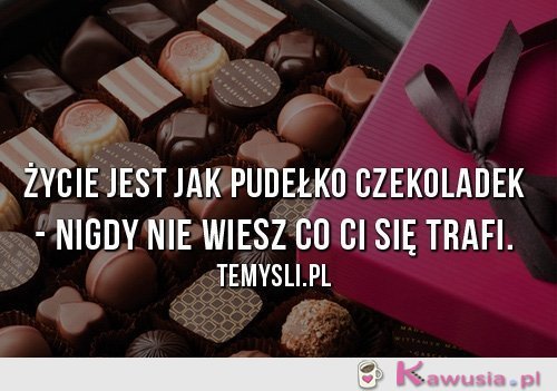 Życie jest jak pudełko czekoladek