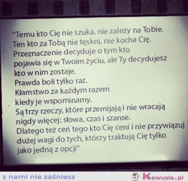 Temu kto cię nie szuka..