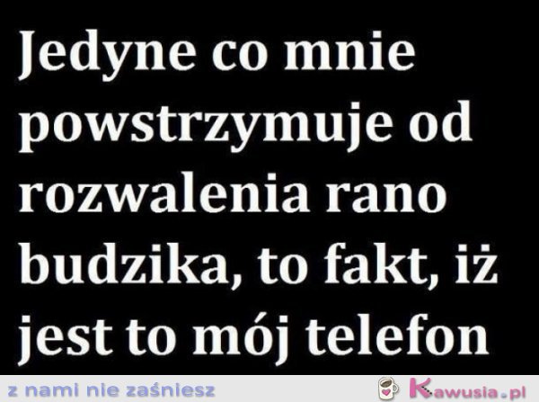 Rozwalenie budzika