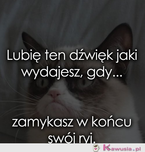 Lubię ten dźwięk jaki wydajesz, gdy...