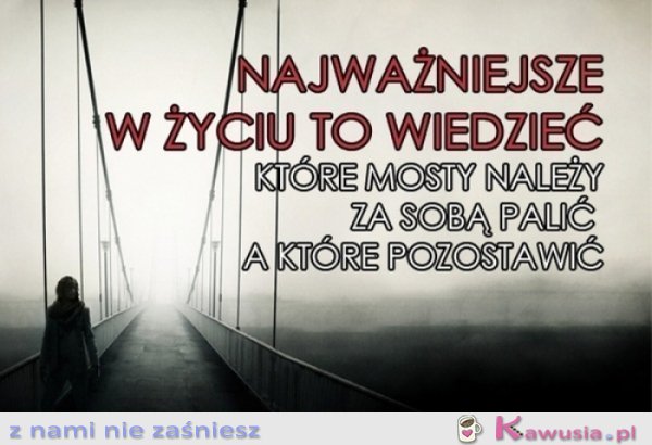 Najważniejsze w życiu to wiedzieć...