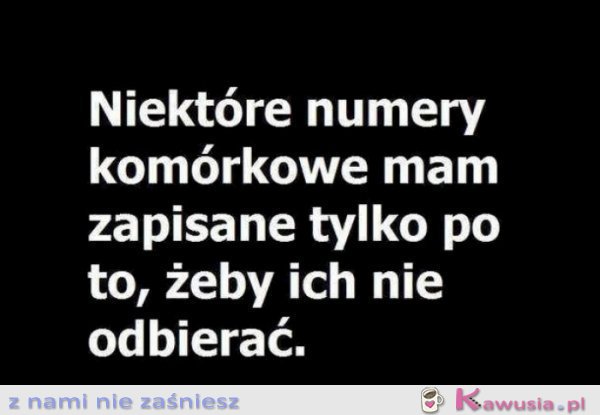 Niektóre numery...