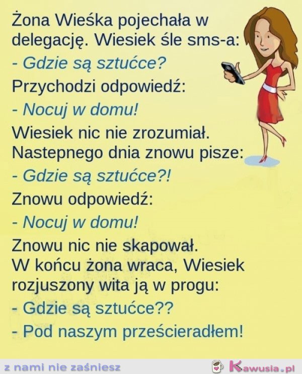 Wściekły mąż wysyła sms