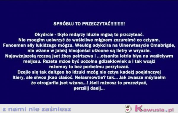 Spróbuj to przeczytać