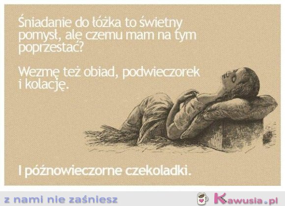 Jedzenie do łóżka