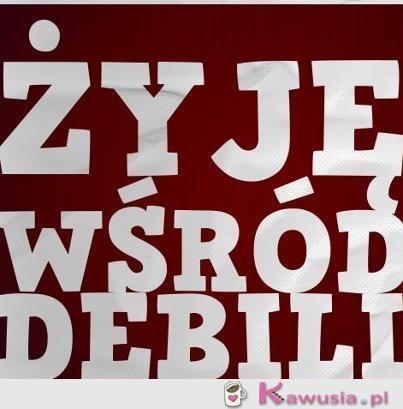 Żyję wśród debili