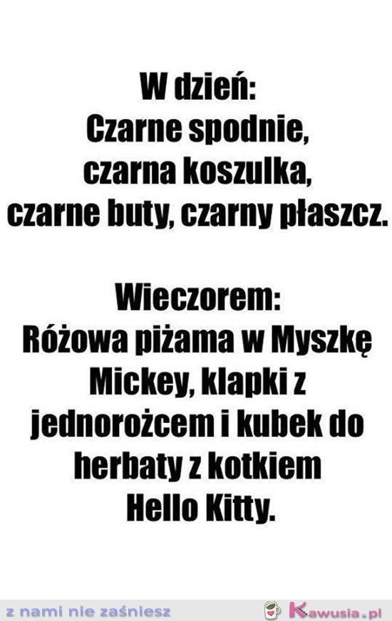 Ubranie dzień kontra noc