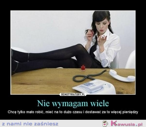 Nie wymagam wiele...