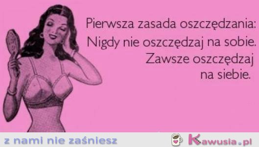 Pierwsza zasada oszczędności
