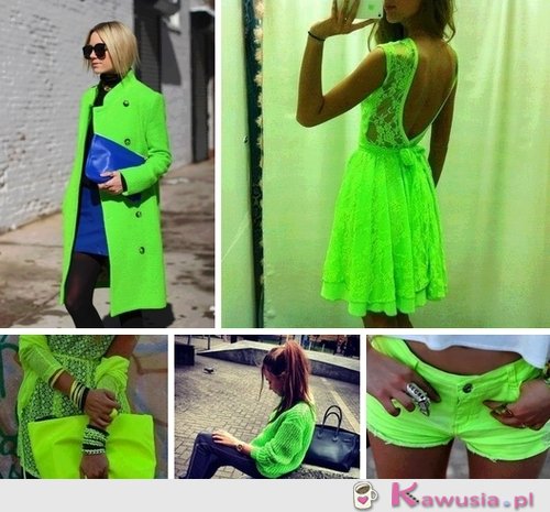 Neonowa zieleń w modzie