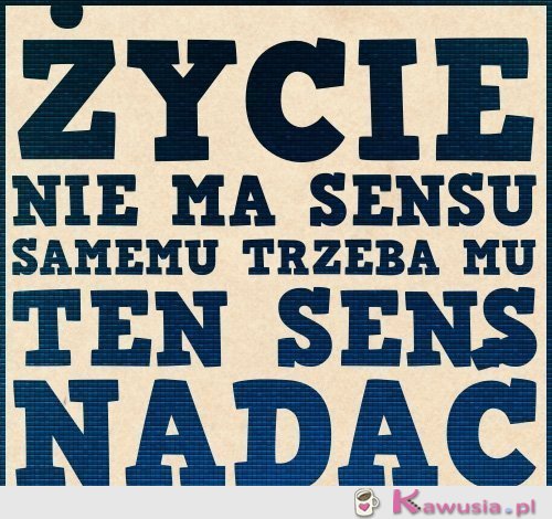 Życie nie ma sensu