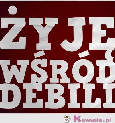 Żyję wśród debili