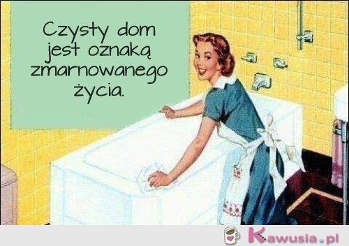 Czysty dom jest oznaką...