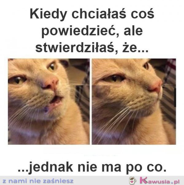 Kiedy chciałaś coś powiedzieć