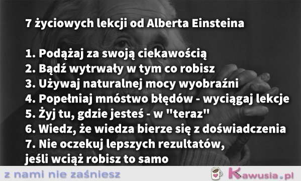 7 życiowych lekcji od Alberta Einsteina