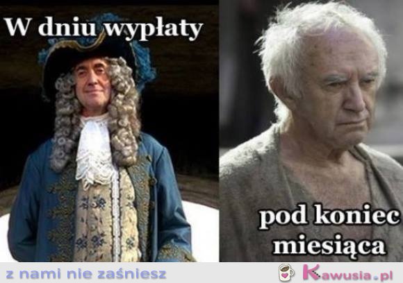 W dniu wypłaty